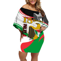 Personalised Palestine Independence Day Off Shoulder Short Dress Palestinian Coat Of Arms Special Version - Wonder Print Shop
