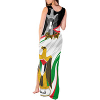 Personalised Palestine Independence Day Tank Maxi Dress Palestinian Coat Of Arms Special Version - Wonder Print Shop