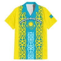 Personalised Kazakhstan Independence Day Family Matching Mermaid Dress and Hawaiian Shirt Kazakhstanian Coat Of Arms Special Version - Wonder Print Shop