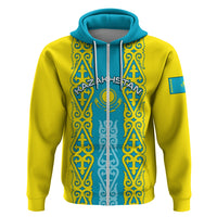 Personalised Kazakhstan Independence Day Hoodie Kazakhstanian Coat Of Arms Special Version - Wonder Print Shop