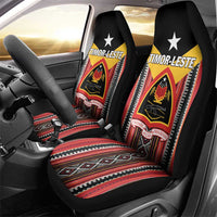 East Timor Car Seat Cover Timor-Leste Tais Pattern - Wonder Print Shop