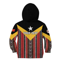 Personalized East Timor Kid Hoodie Timor-Leste Tais Pattern - Wonder Print Shop