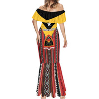 Personalized East Timor Mermaid Dress Timor-Leste Tais Pattern - Wonder Print Shop