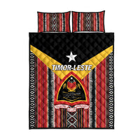 East Timor Quilt Bed Set Timor-Leste Tais Pattern - Wonder Print Shop