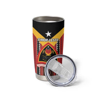 Personalized East Timor Tumbler Cup Timor-Leste Tais Pattern - Wonder Print Shop