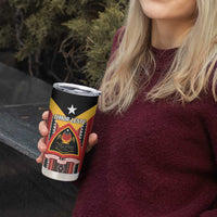 Personalized East Timor Tumbler Cup Timor-Leste Tais Pattern - Wonder Print Shop