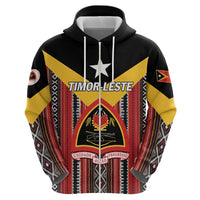 Personalized East Timor Zip Hoodie Timor-Leste Tais Pattern - Wonder Print Shop