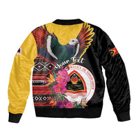 Personalized Timor-Leste Bomber Jacket Timor Imperial Pigeon Hibiscus - Wonder Print Shop
