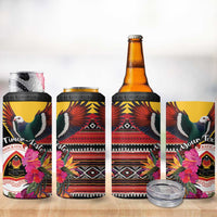 Personalized Timor-Leste 4 in 1 Can Cooler Tumbler Timor Imperial Pigeon Hibiscus - Wonder Print Shop