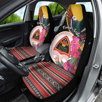 Timor-Leste Car Seat Cover Timor Imperial Pigeon Hibiscus - Wonder Print Shop