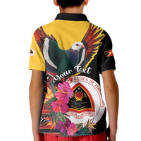 Personalized Timor-Leste Kid Polo Shirt Timor Imperial Pigeon Hibiscus - Wonder Print Shop