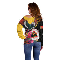Personalized Timor-Leste Off Shoulder Sweater Timor Imperial Pigeon Hibiscus - Wonder Print Shop
