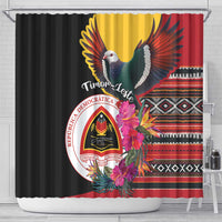 Timor-Leste Shower Curtain Timor Imperial Pigeon Hibiscus