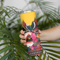 Personalized Timor-Leste Skinny Tumbler Timor Imperial Pigeon Hibiscus - Wonder Print Shop