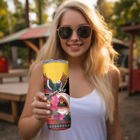 Personalized Timor-Leste Skinny Tumbler Timor Imperial Pigeon Hibiscus - Wonder Print Shop