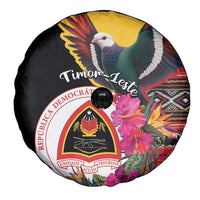 Timor-Leste Spare Tire Cover Timor Imperial Pigeon Hibiscus - Wonder Print Shop