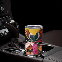 Personalized Timor-Leste Tumbler Cup Timor Imperial Pigeon Hibiscus - Wonder Print Shop