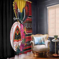 Timor-Leste Window Curtain Timor Imperial Pigeon Hibiscus - Wonder Print Shop