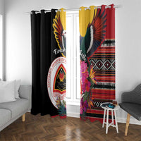 Timor-Leste Window Curtain Timor Imperial Pigeon Hibiscus - Wonder Print Shop