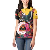 Personalized Timor-Leste Women Polo Shirt Timor Imperial Pigeon Hibiscus - Wonder Print Shop