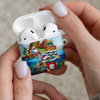 Cayman Islands Christmas AirPods Case Santa Claus Turtle Beachy Xmas - Wonder Print Shop