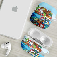Cayman Islands Christmas AirPods Case Santa Claus Turtle Beachy Xmas - Wonder Print Shop