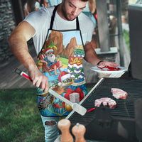 Cayman Islands Christmas Apron Santa Claus Turtle Beachy Xmas - Wonder Print Shop
