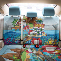Cayman Islands Christmas Back Car Seat Cover Santa Claus Turtle Beachy Xmas - Wonder Print Shop