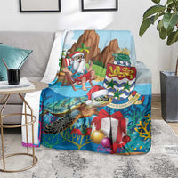 Cayman Islands Christmas Blanket Santa Claus Turtle Beachy Xmas - Wonder Print Shop
