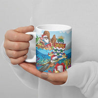 Cayman Islands Christmas Ceramic Mug Santa Claus Turtle Beachy Xmas - Wonder Print Shop