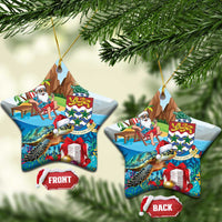 Cayman Islands Christmas Ceramic Ornament Santa Claus Turtle Beachy Xmas - Wonder Print Shop
