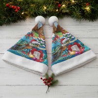 Cayman Islands Christmas Santa Hat Santa Claus Turtle Beachy Xmas - Wonder Print Shop