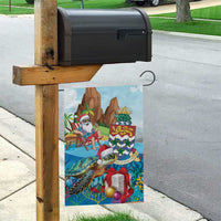 Cayman Islands Christmas Garden Flag Santa Claus Turtle Beachy Xmas - Wonder Print Shop