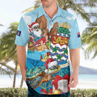 Cayman Islands Christmas Hawaiian Shirt Santa Claus Turtle Beachy Xmas - Wonder Print Shop