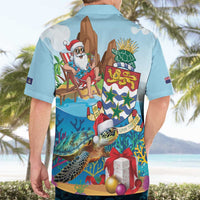 Cayman Islands Christmas Hawaiian Shirt Santa Claus Turtle Beachy Xmas - Wonder Print Shop