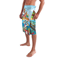 Cayman Islands Christmas Lavalava Santa Claus Turtle Beachy Xmas - Wonder Print Shop