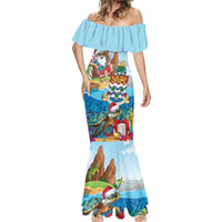 Cayman Islands Christmas Mermaid Dress Santa Claus Turtle Beachy Xmas - Wonder Print Shop