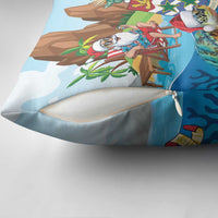 Cayman Islands Christmas Pillow Cover Santa Claus Turtle Beachy Xmas - Wonder Print Shop