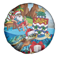 Cayman Islands Christmas Spare Tire Cover Santa Claus Turtle Beachy Xmas - Wonder Print Shop
