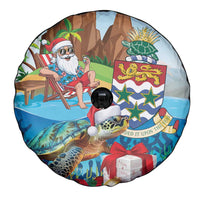 Cayman Islands Christmas Spare Tire Cover Santa Claus Turtle Beachy Xmas - Wonder Print Shop