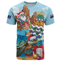 Cayman Islands Christmas T Shirt Santa Claus Turtle Beachy Xmas - Wonder Print Shop