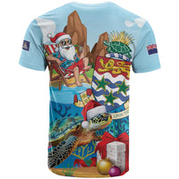 Cayman Islands Christmas T Shirt Santa Claus Turtle Beachy Xmas - Wonder Print Shop