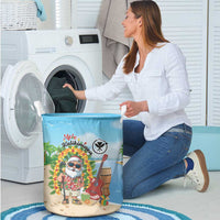 Hawaii Golf Christmas Laundry Basket Mele Kalikimaka Funny Golfer Santa - Wonder Print Shop