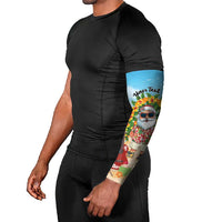 Personalized Hawaii Golf Christmas Arm Sleeves Mele Kalikimaka Funny Golfer Santa - Wonder Print Shop