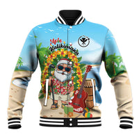 Personalized Hawaii Golf Christmas Baseball Jacket Mele Kalikimaka Funny Golfer Santa - Wonder Print Shop