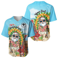Personalized Hawaii Golf Christmas Baseball Jersey Mele Kalikimaka Funny Golfer Santa - Wonder Print Shop