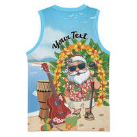 Personalized Hawaii Golf Christmas Basketball Jersey Mele Kalikimaka Funny Golfer Santa - Wonder Print Shop