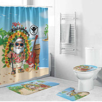 Hawaii Golf Christmas Bathroom Set Mele Kalikimaka Funny Golfer Santa - Wonder Print Shop