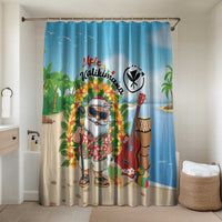 Hawaii Golf Christmas Bathroom Set Mele Kalikimaka Funny Golfer Santa - Wonder Print Shop