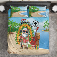 Hawaii Golf Christmas Bedding Set Mele Kalikimaka Funny Golfer Santa - Wonder Print Shop